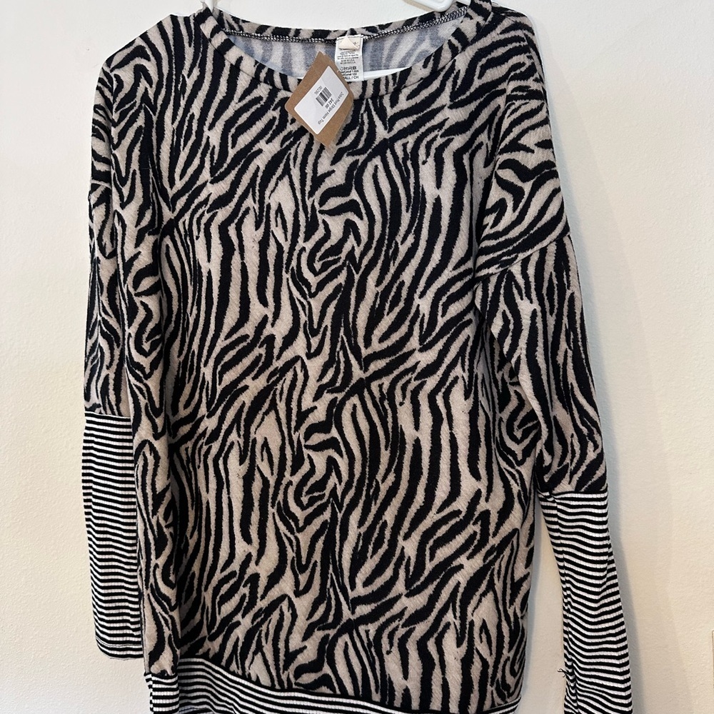 Zebra Print Women's Blouse